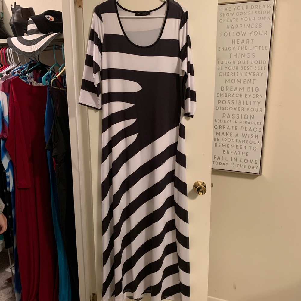 Plus Size Striped Maxi Dress